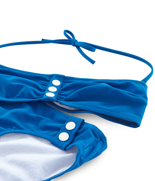 Badpak met 2 delen voor vrouwen blauw