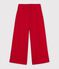 Pantalon de jogging wide leg enfant en coton rouge