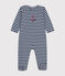 Pyjama  rayures en tubique bébé bleu MEDIEVAL/ MONTELIMAR