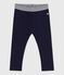 Jegging bébé épais en coton uni bleu SMOKING