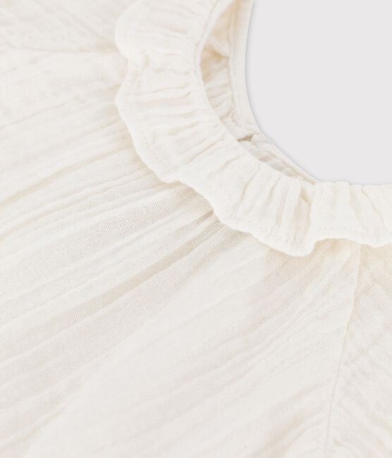 Blouse en gaze de coton bio bébé blanc MARSHMALLOW
