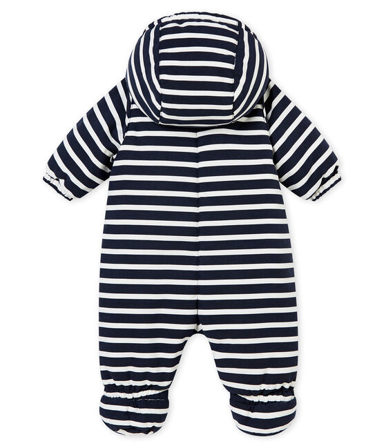 Combipilote microfibre rayure marinière bébé garçon bleu SMOKING/blanc MARSHMALLOW