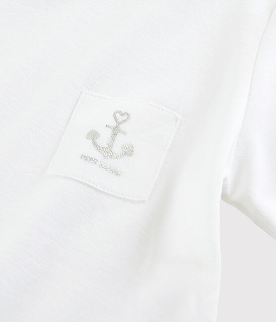 T-shirt met zeefdruk meisjes kinderen wit ECUME