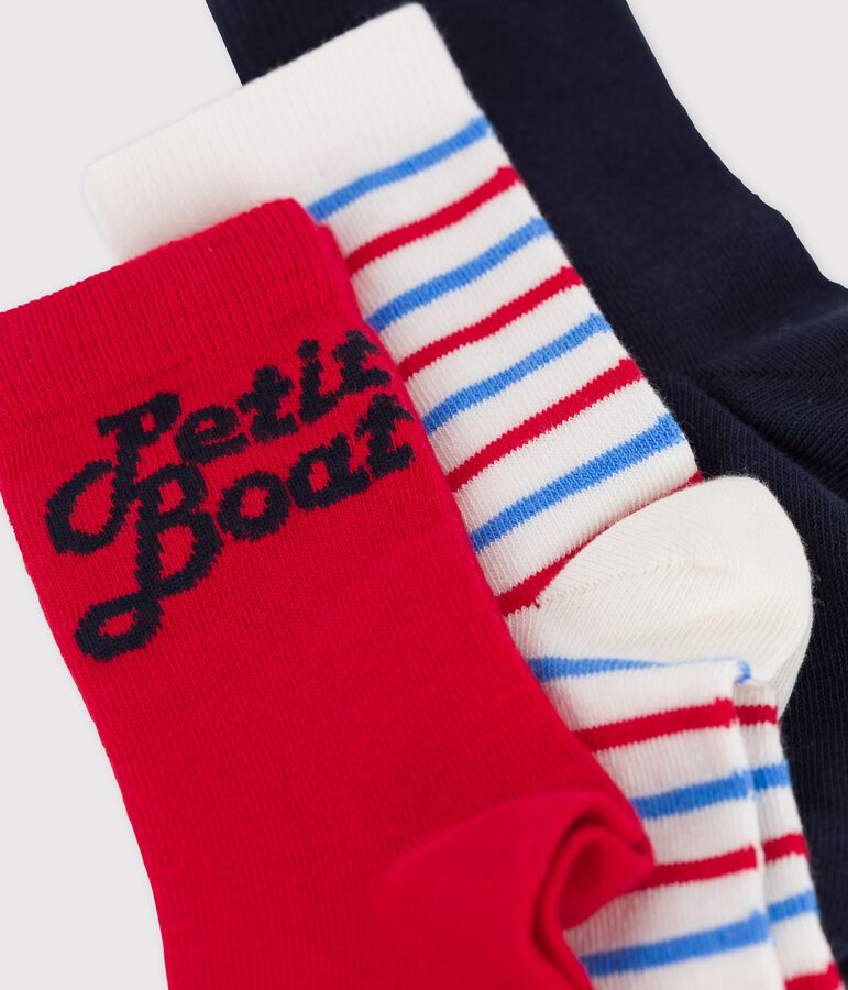 Set van 3 paar jongenssokken multicouleur