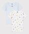 Set van 2 T-shirts met korte mouwen voor meisjes in katoen. variante 1