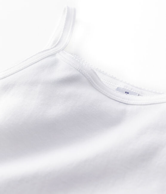 Chemise à bretelles L'ICONIQUE en coton BIO Femme blanc ECUME