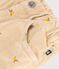 Pantalon enfant en velours à motifs beige CAJOU/ MULTICO