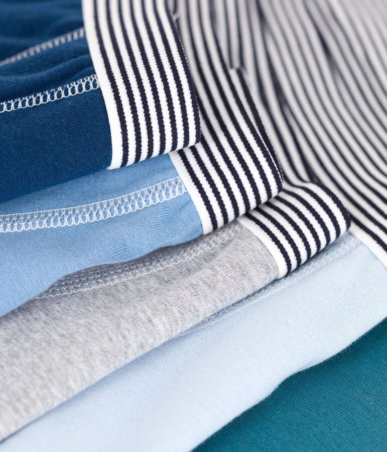 Lot de 5 boxers enfant en coton uni multicouleur