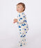 Babypyjama van tubic met walrusprint wit AVALANCHE/ MULTICO