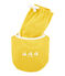 Pyjacourt petite fille en côte jaune HONEY/blanc MARSHMALLOW