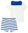 Ensemble deux pièces bébé garçon blanc MARSHMALLOW/bleu SURF