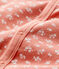 Combinaison bébé en coton biologique rose PAPAYE/ MARSHMALLOW