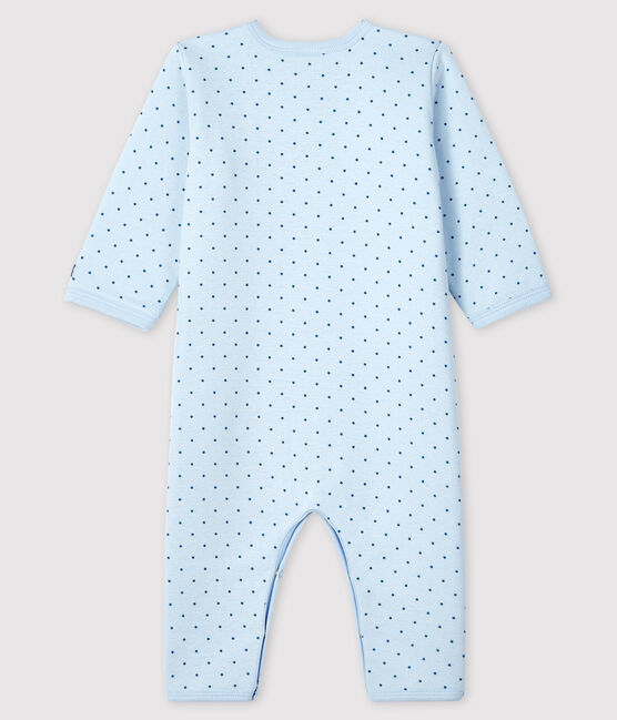 Dors-bien sans pieds bébé garçon en côte ouatinée bleu FRAICHEUR/ MOZAIK