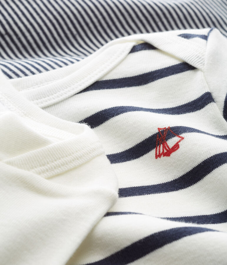 Trio rompertjes lange mouwen baby VARIANTE 1 CN