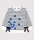 Jersey marinière voor babymeisjes met lange mouwen.