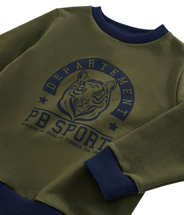 Sweatshirt enfant gar&ccedil;on vert