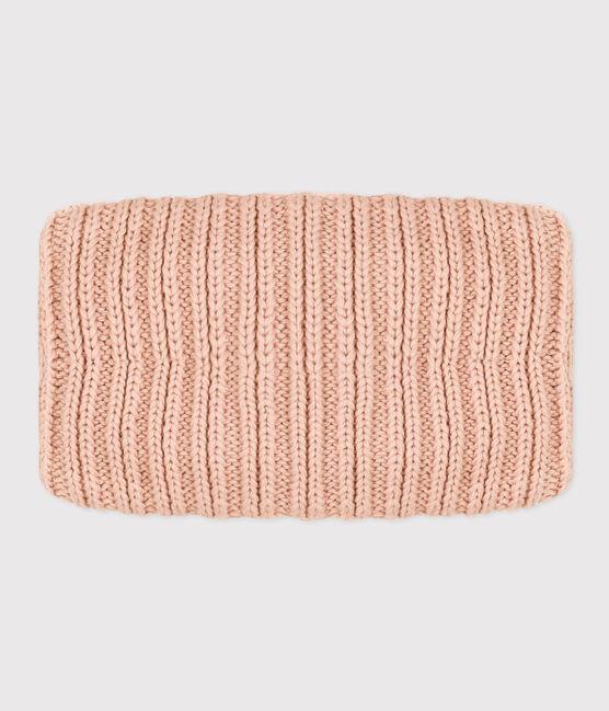 Snood en tricot doublé en polaire bébé/enfant garçon-fille rose SALINE