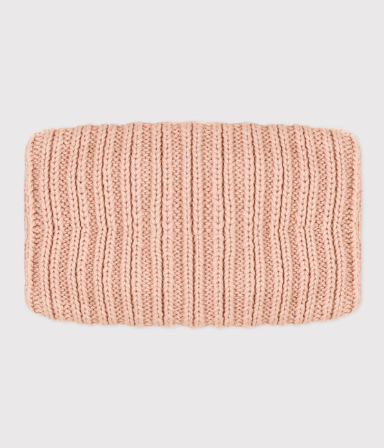 Ensemble bébé fille bonnet + snood + moufles - rose pâle, Bébé