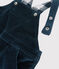 Fluwelen salopette baby. blauw SMOKING