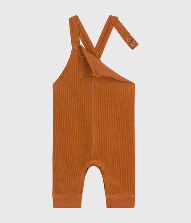 Lange fluwelen babysalopette bruin