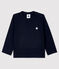 Tee-shirt manches longues en coton bébé garçon bleu SMOKING