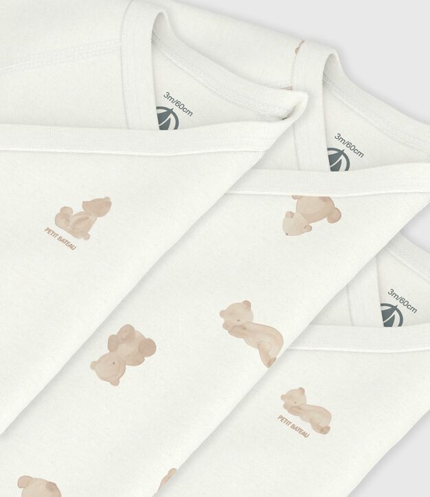 Set van katoenen babyrompertjes met print en korte mouwen multicouleur