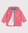 Coupe-vent chaud en polyester recyclé bébé rouge PEPS/blanc MARSHMALLOW