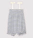 Korte gestreepte katoenen/linnen jumpsuit voor meisjes