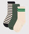 3 paires de chaussettes en coton rayures enfant variante 1