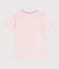Effen katoenen T-shirt met korte mouwen voor kinderen roze FLEUR