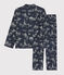 Katoenen jongenspyjama met print van Parijs blauw MEDIEVAL/wit ECUME