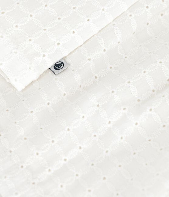Robe blanche bébé en coton broderie anglaise sans manches blanc MARSHMALLOW