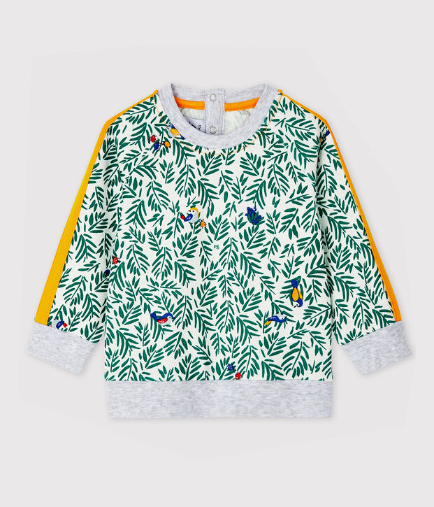 Sweatshirt met print voor babyjongens wit/multicouleur