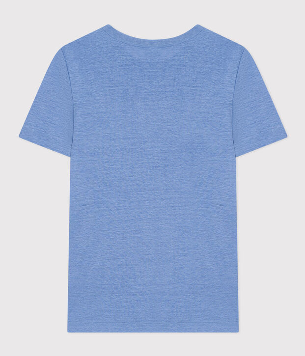 Tee-shirt en lin femme bleu
