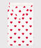 Badcape met hartjes uit badstof voor baby's wit MARSHMALLOW/rood TERKUIT