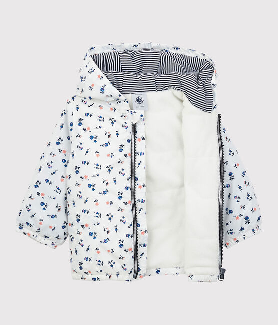 Coupe-vent chaud en polyester bébé. blanc MARSHMALLOW/blanc MULTICO