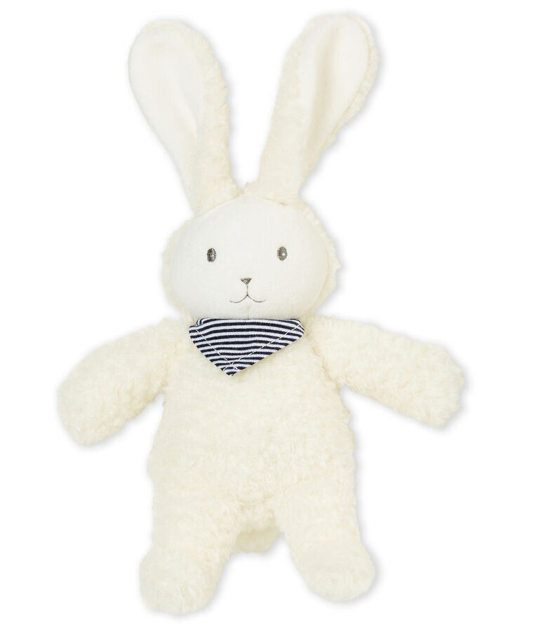 Doudou lapin musical b&eacute;b&eacute; mixte blanc