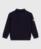 Sweatshirt esprit polo enfant en coton uni bleu SMOKING