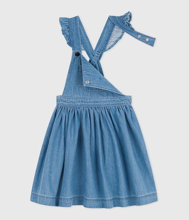 Katoenen salopettejurk voor kinderen blauw