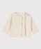 Babycardigan van katoenen velours beige MONTELIMAR CHINE