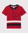 Tee-shirt manches courtes en coton enfant garçon rouge TERKUIT
