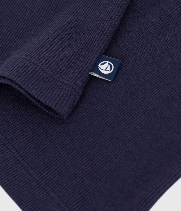 D&eacute;bardeur femme en laine et coton leger bleu marine