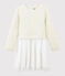 Jurk met lange mouwen meisjes beige MONTELIMAR CHINE