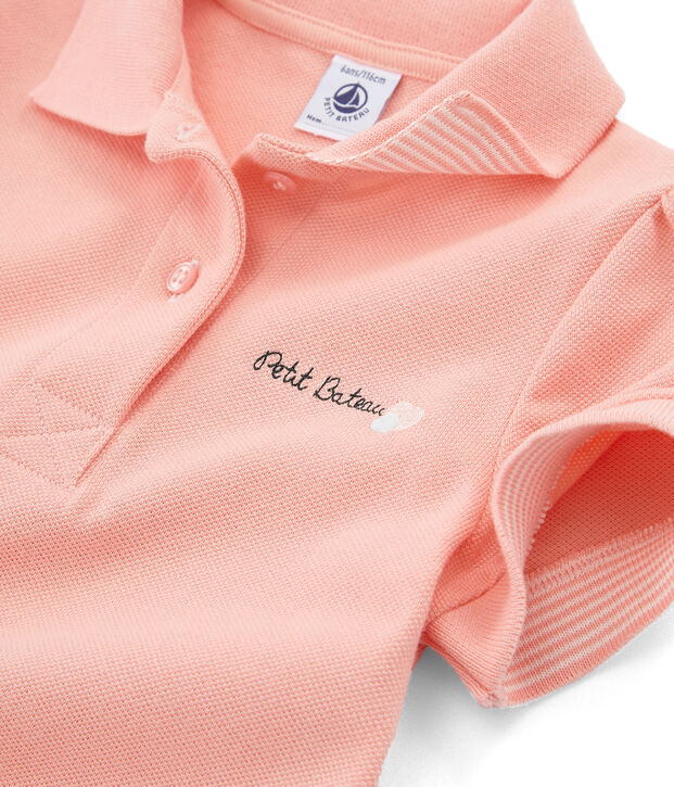 Meisjespolo met korte mouwen roze