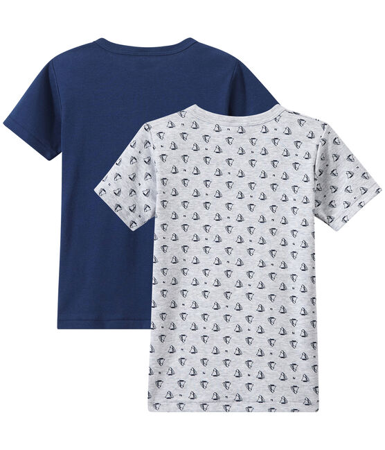 Lot de 2 t-shirts garçon manches courtes blanc LOT