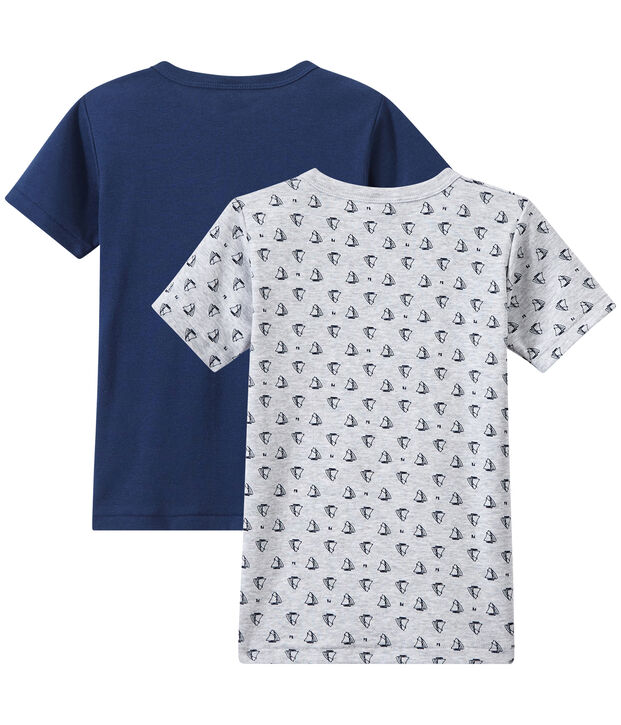 Set van 2 jongens-T-shirts met korte mouwen wit