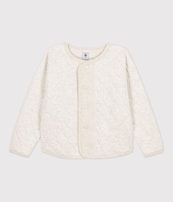 Cardigan en tubique enfant fille / garçon beige MONTELIMAR CHINE