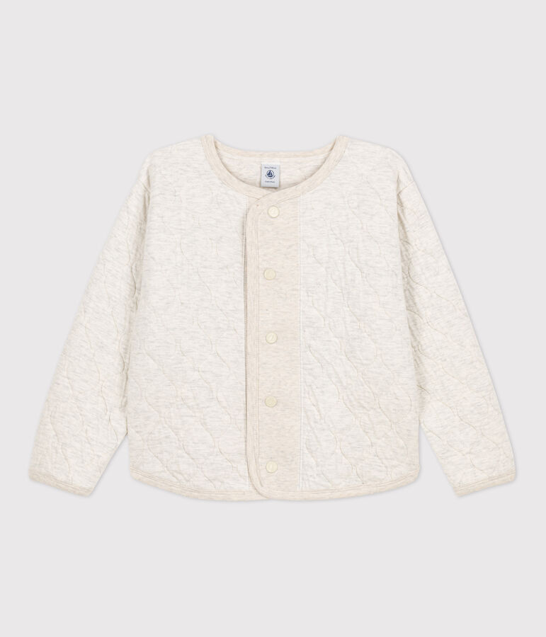 Cardigan en tubique enfant fille / gar&ccedil;on beige MONTELIMAR CHINE