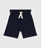 Bermuda short enfant en coton uni bleu SMOKING