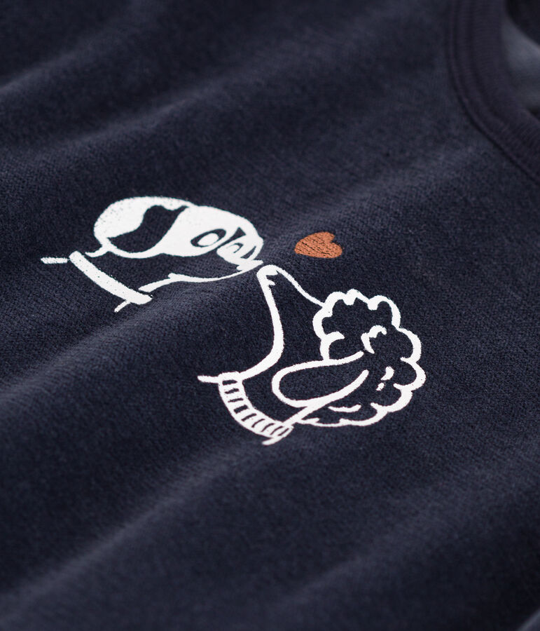 Pyjama b&eacute;b&eacute; chiens en velours bleu